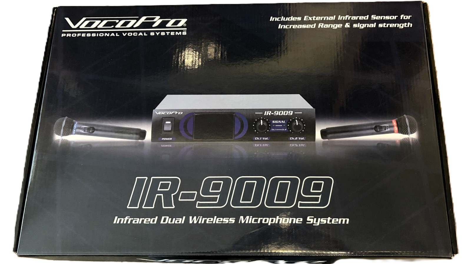 VocoPro IR-9009 Dual Wireless Handheld Microphone System – Excellent Condition