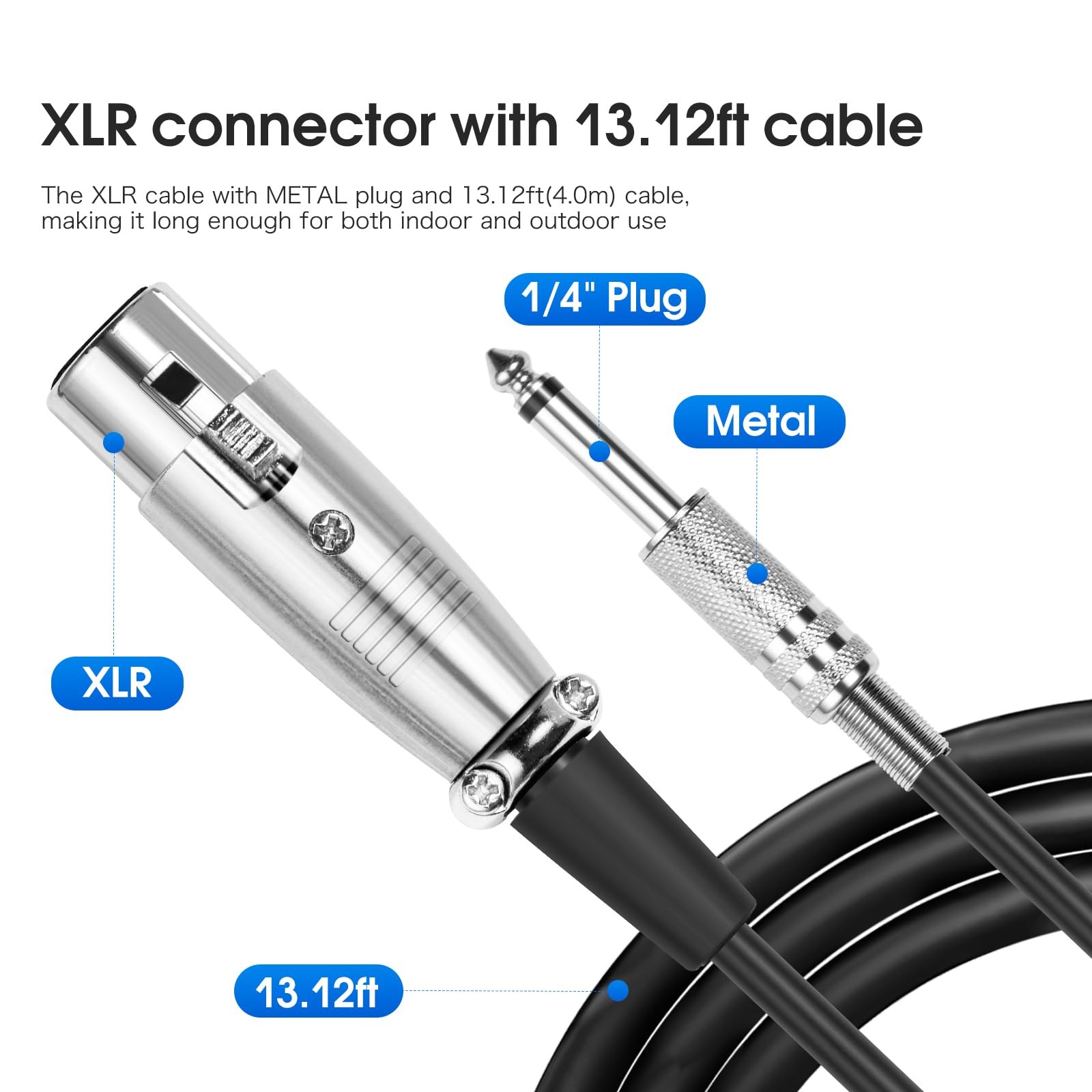 KM88 Handheld Wired Karaoke Microphone, Super Cardioid Dynamic Vocal Mic with…