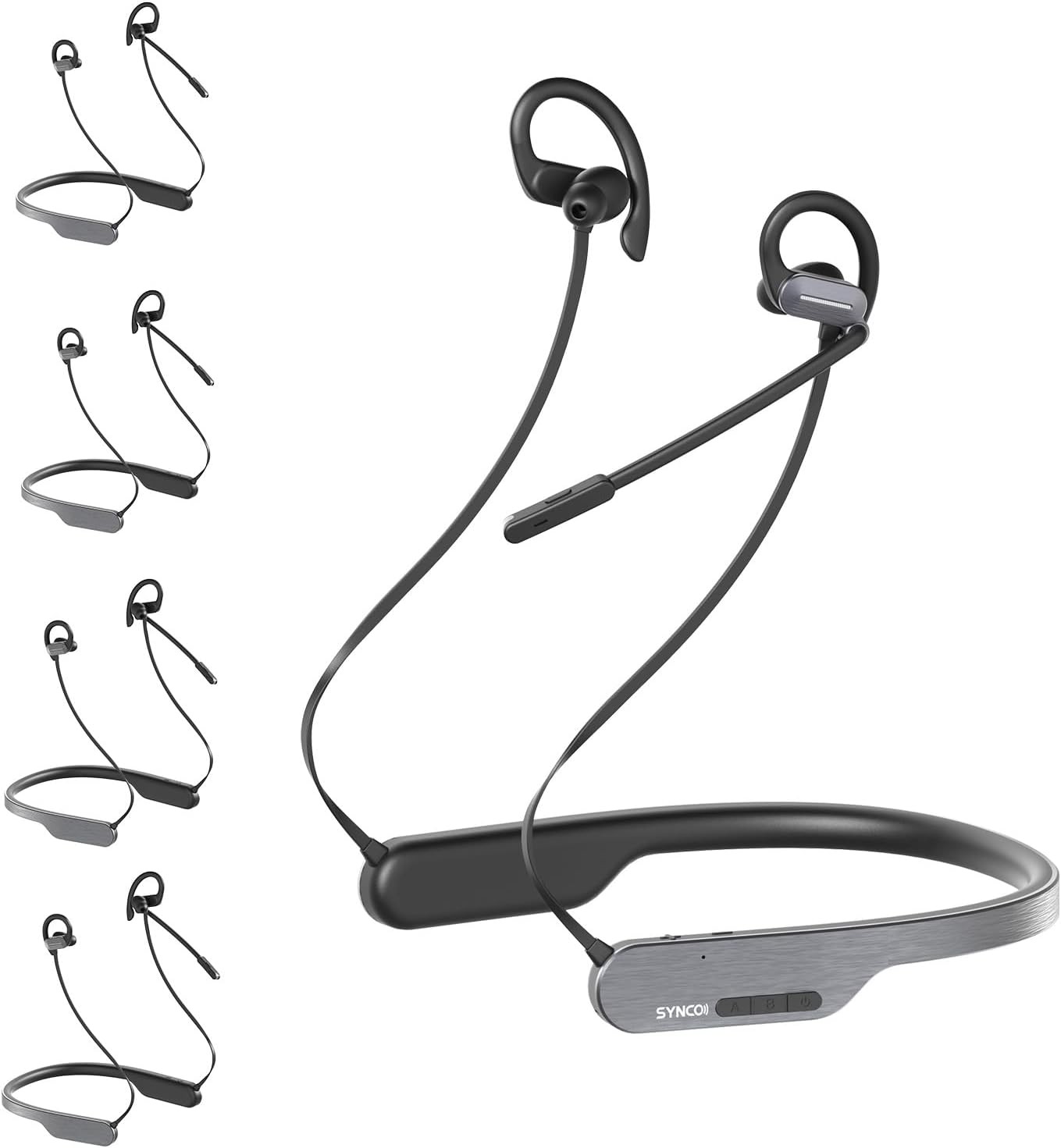 SYNCO XTalk S5 250m/820ft Wireless Intercom Headset System Full Duplex 5-Person