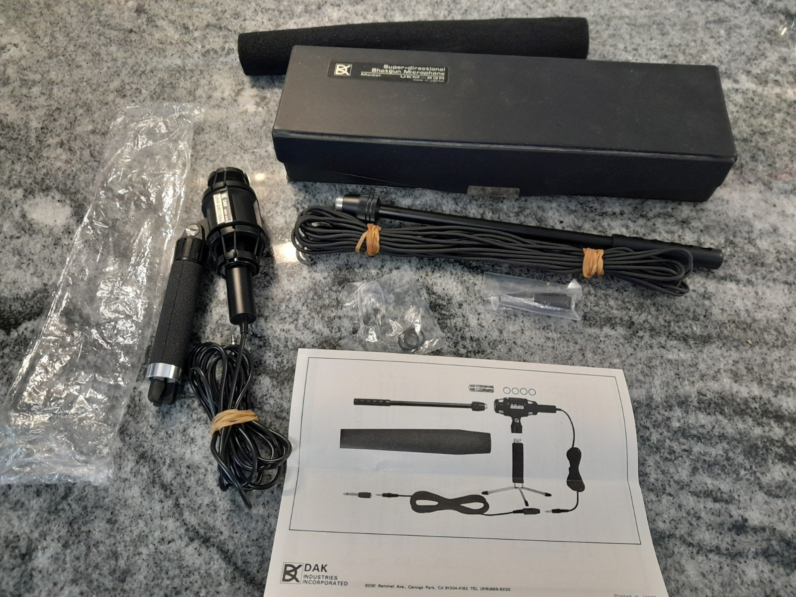 Dak Super Directional Shotgun Microphone Model UEM-83R Made in Japan