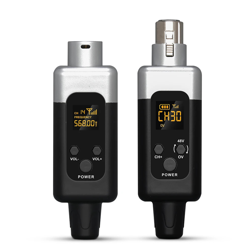 U2 48V UHF Wireless Microphone System XLR Transmitter & Receiver for All Mics