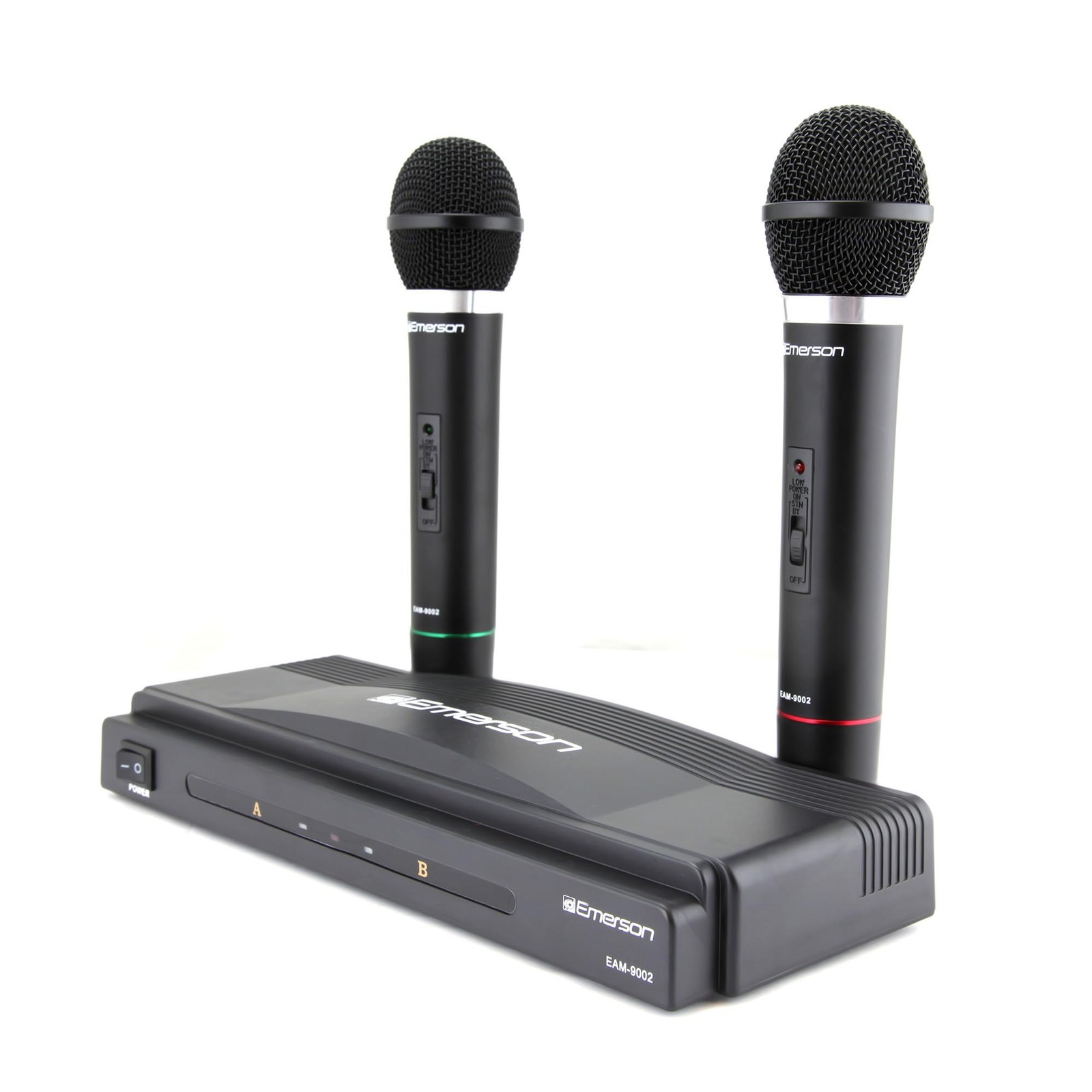 Emerson EAM-9002 Dual Handheld Wireless Microphone Starter Kit with BLACK