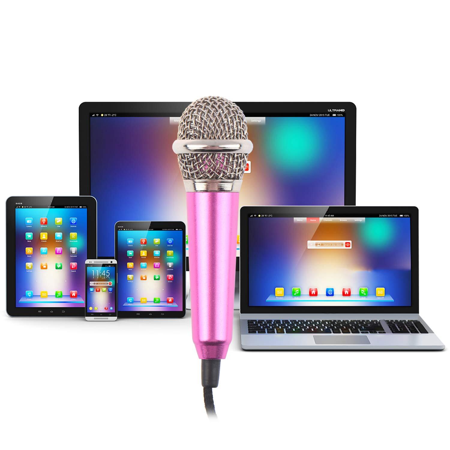 Mini Microphone 4 Pack Omnidirectional Stereo Mic for Voice Recording Phone