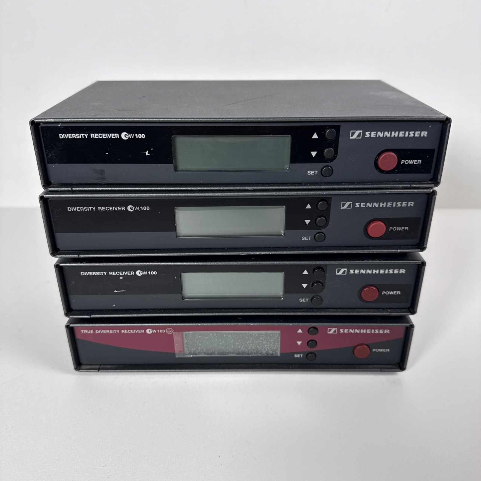 4x Sennheiser EW 100 Receivers – G1 (x3) + G2 (x1) – For Parts/Repair