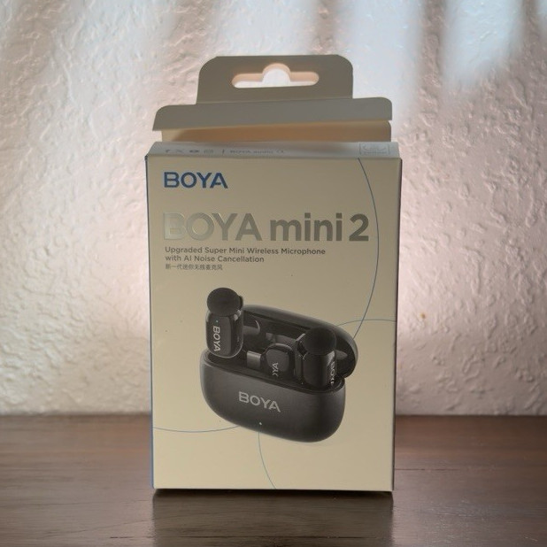 BOYA Mini 2 Wireless Clip-On Microphone Noise Cancellation Omni Condenser Black