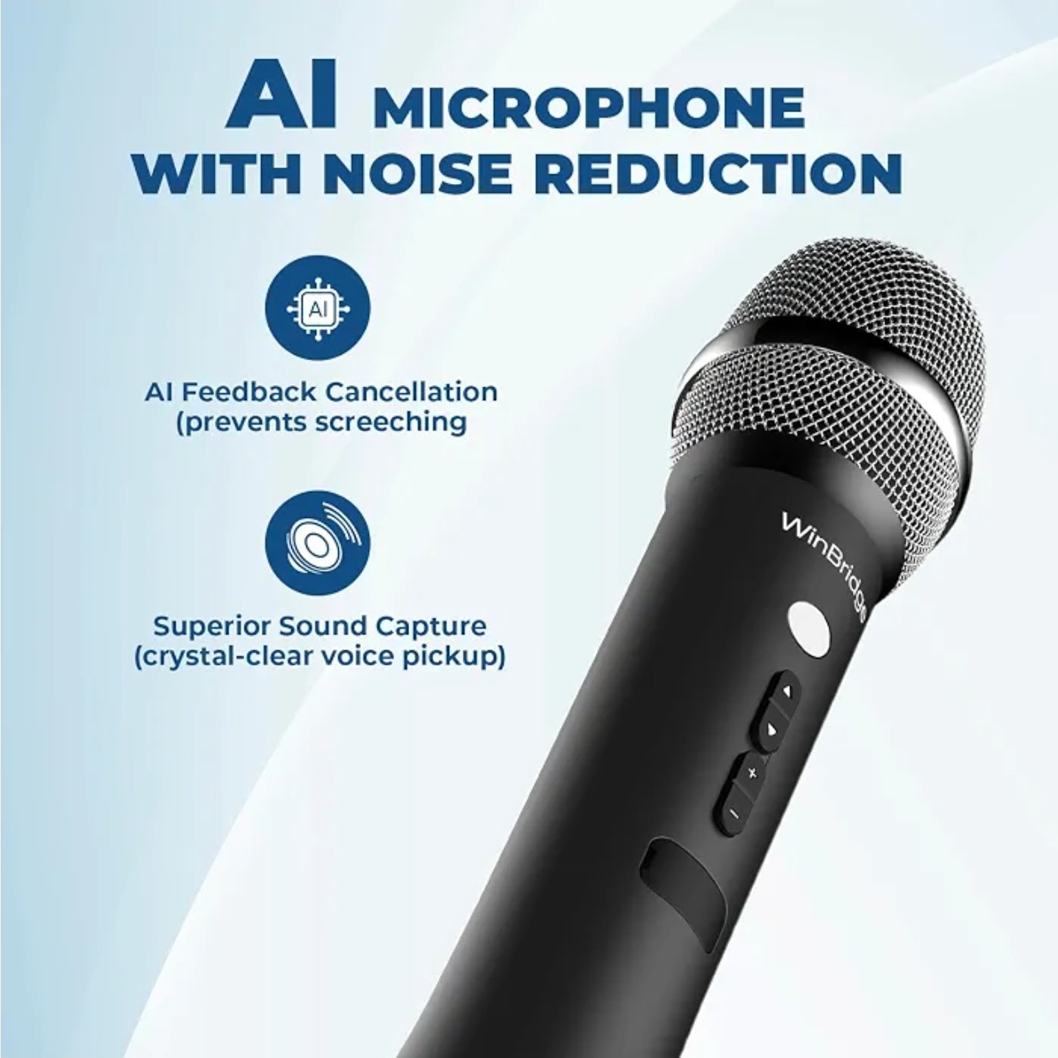 WinBridge H9 2 In 1 Wireless Handheld Microphone W/ Built In Bluetooth Speaker