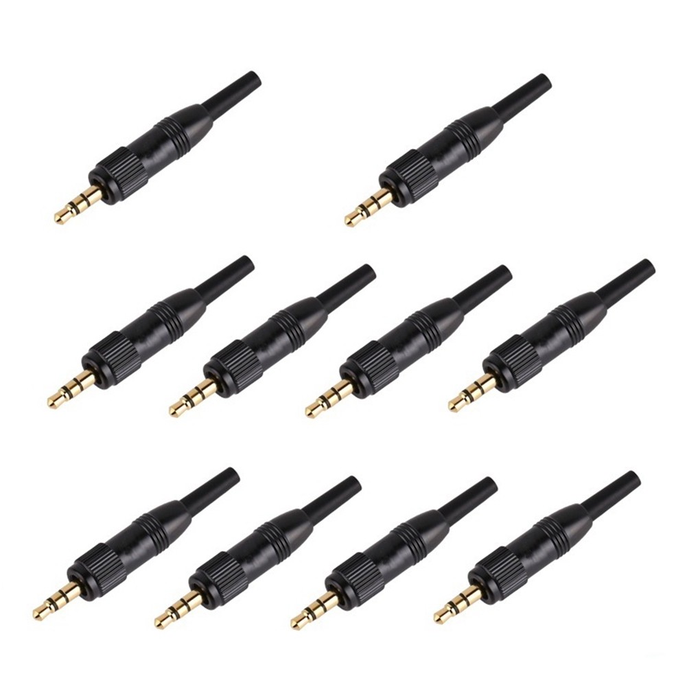10Pcs 3.5Mm Stereo Locking Audio Lock Connector for for Nady9206