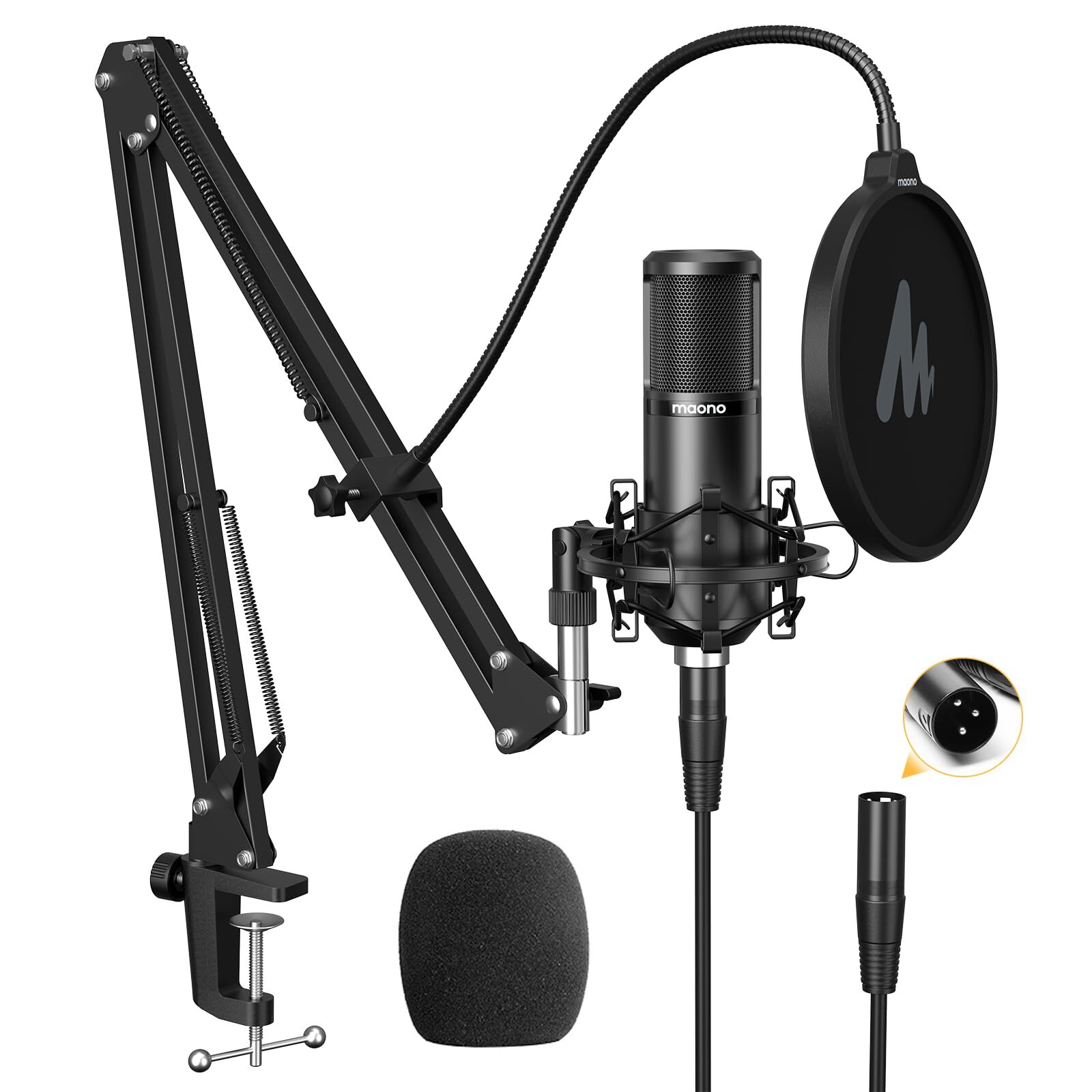 Professional Studio Microphone Cardioid XLR for Podcasting Singing Recording
