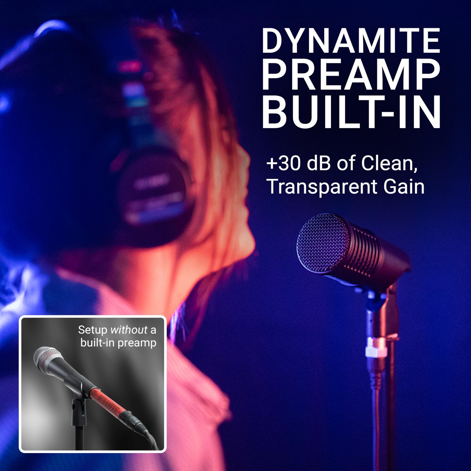 SE Electronics Dynacaster Dynamic Broadcast Microphone with Built-in Dynamite…