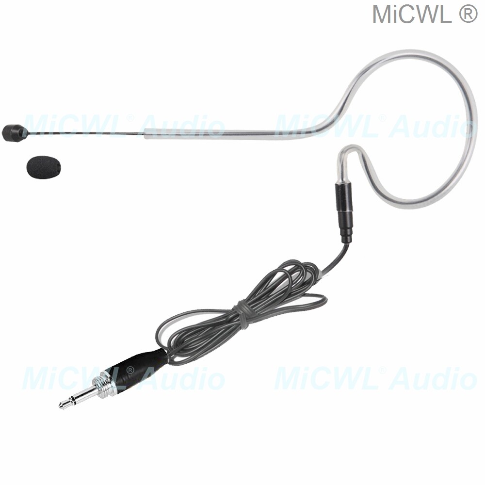 3.5mm 1/8″ Jack Screw Lock Microphone Single ear Headset Mono