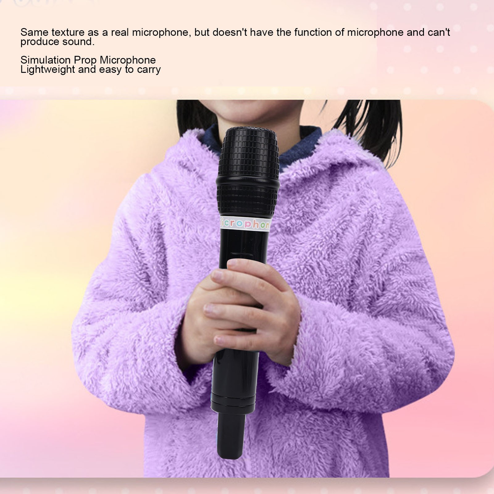 Microphone Toy Plastic Pretend Microphone Prop Simulate Speech Practice Mic For