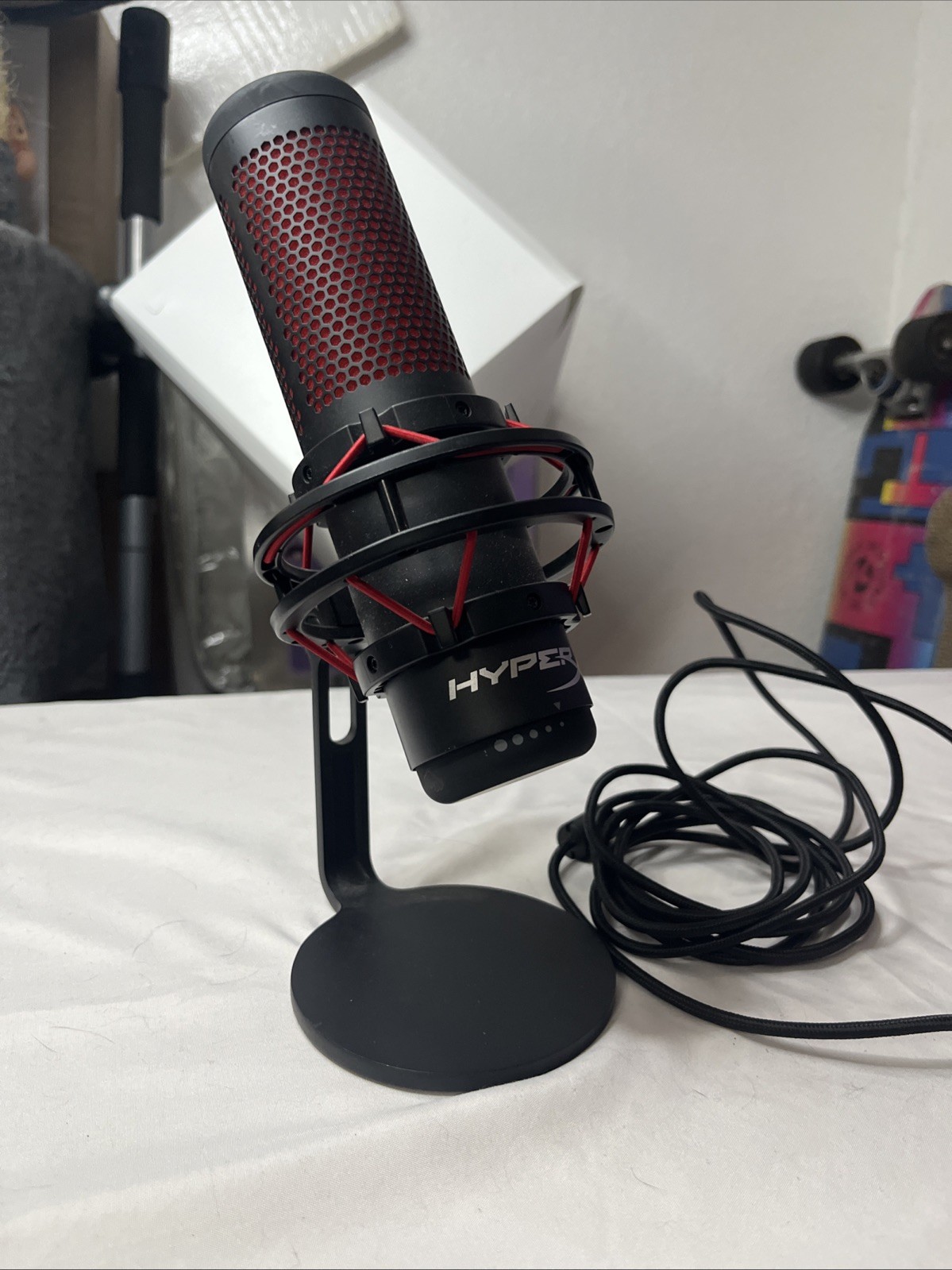 Hyper QuadCast USB Condenser Microphone Red