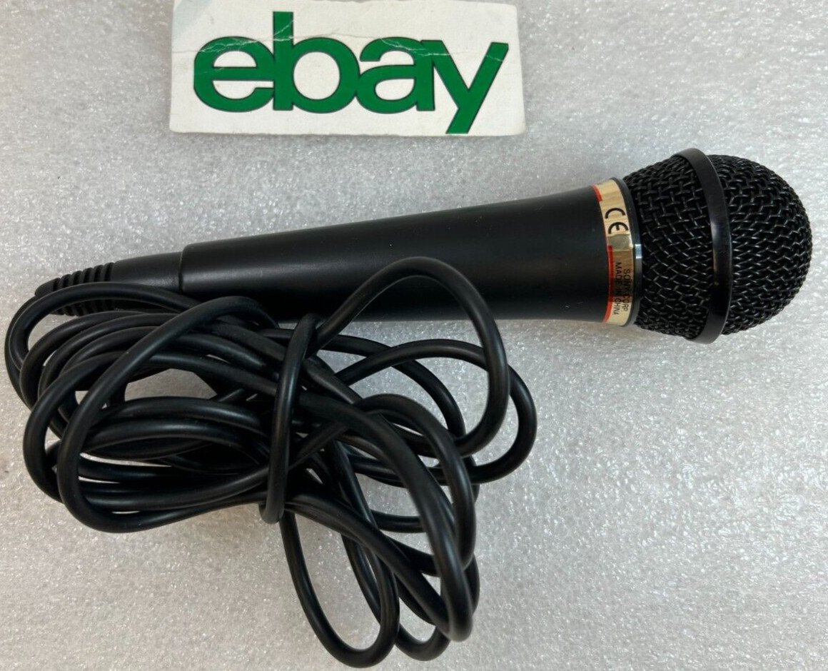 Sony F-V220 Dynamic Karaoke Microphone with Attached Cable 1/4″ adapter Free S/H