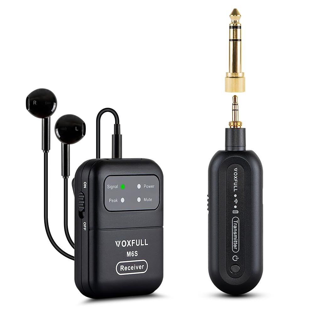 VOXFULL Stereo Wireless in Ear Monitor System 2.4G Wireless IEM System with T…