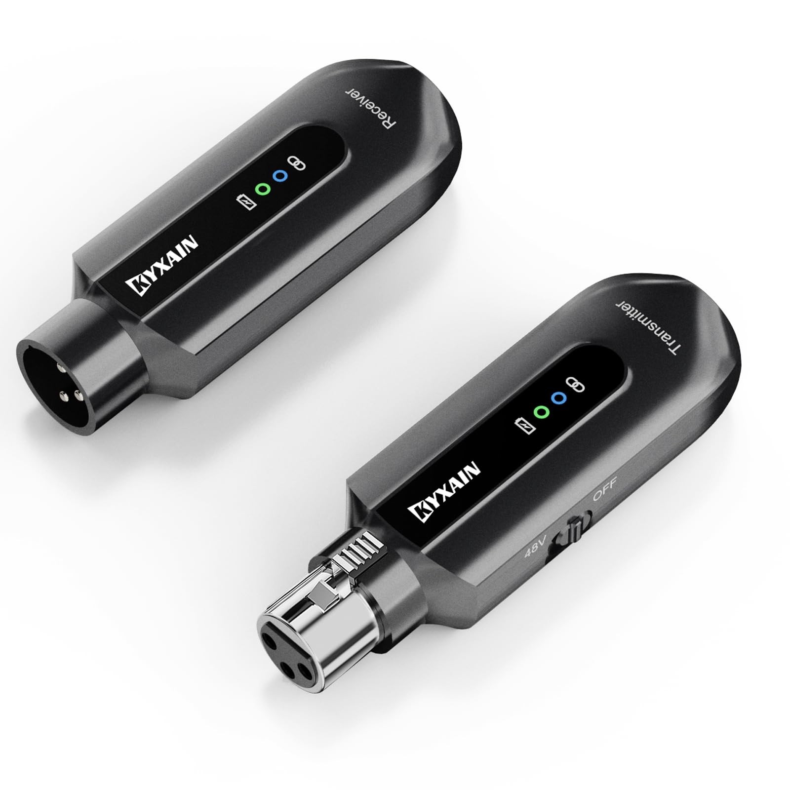 Wireless Microphone Transmitter Receiver 2.4GHz, Wireless Microphone Adapter Rec