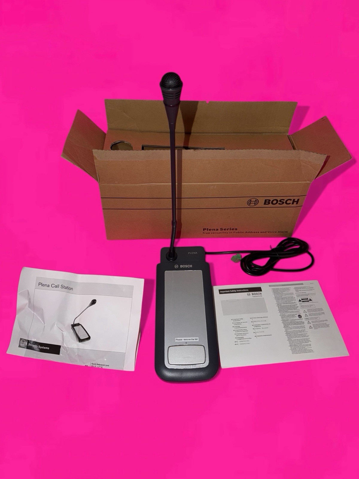 BOSCH PLE-1CS Paging Microphone NEW OPEN BOX