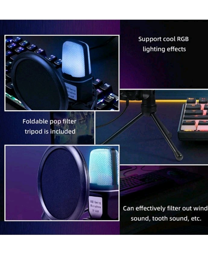 Voice Recording USB Condenser PC,Laptop,Gaming,Streaming,Podcast Microphone