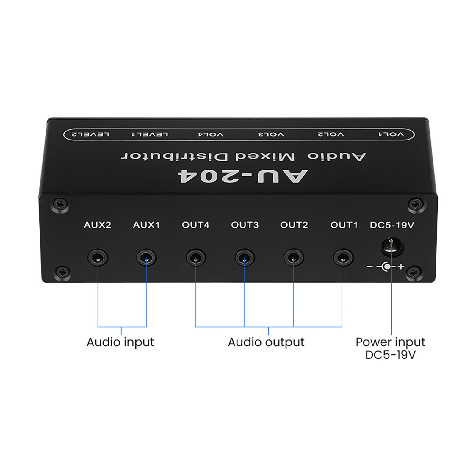 DC 5-15V 3.5mm 2-Way 4-Way Input 1-Way Output Stereo Audio Signal Mixer Board