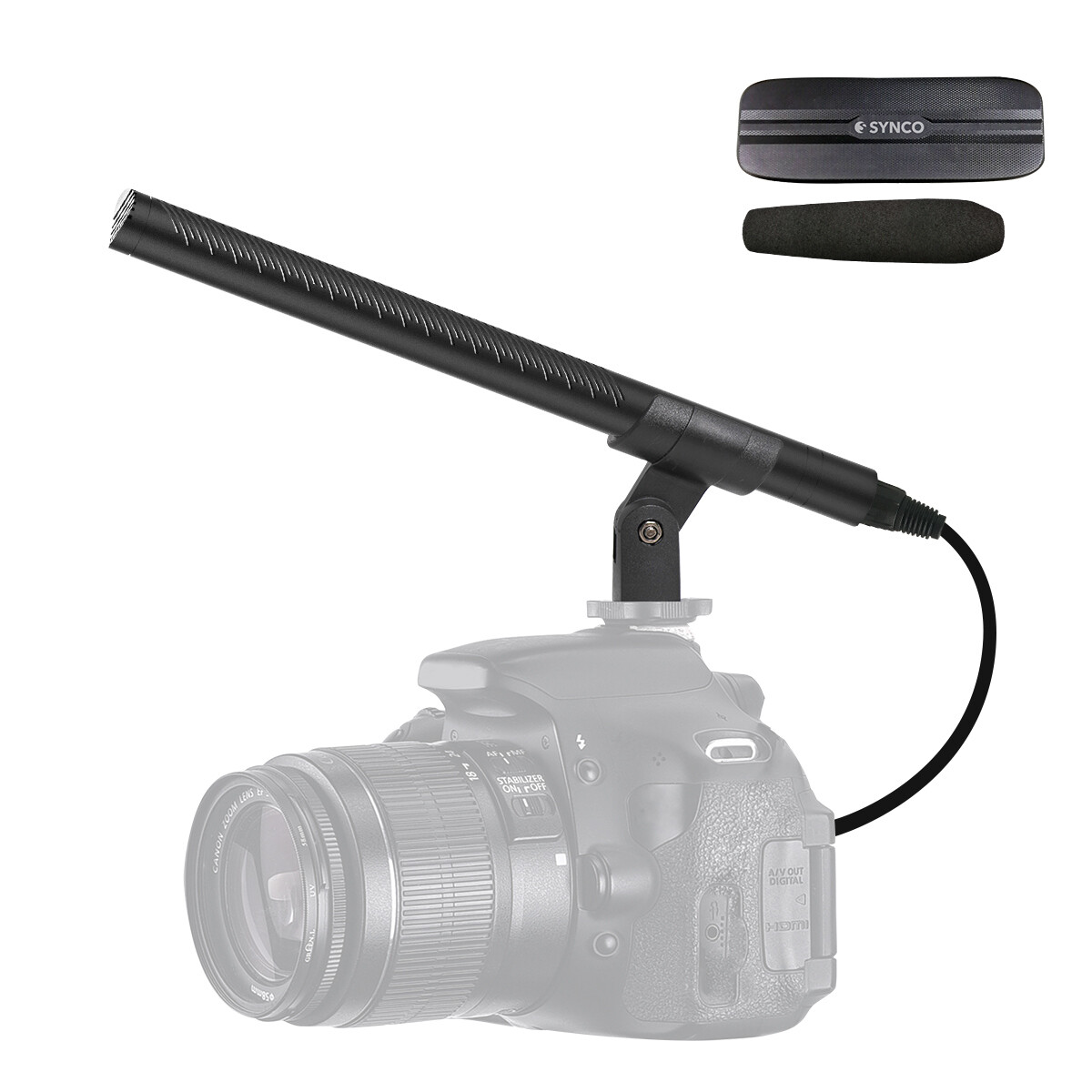 US Synco Mic-D2 Hyper-Cardioid Condenser Shotgun Microphone For Video Recording