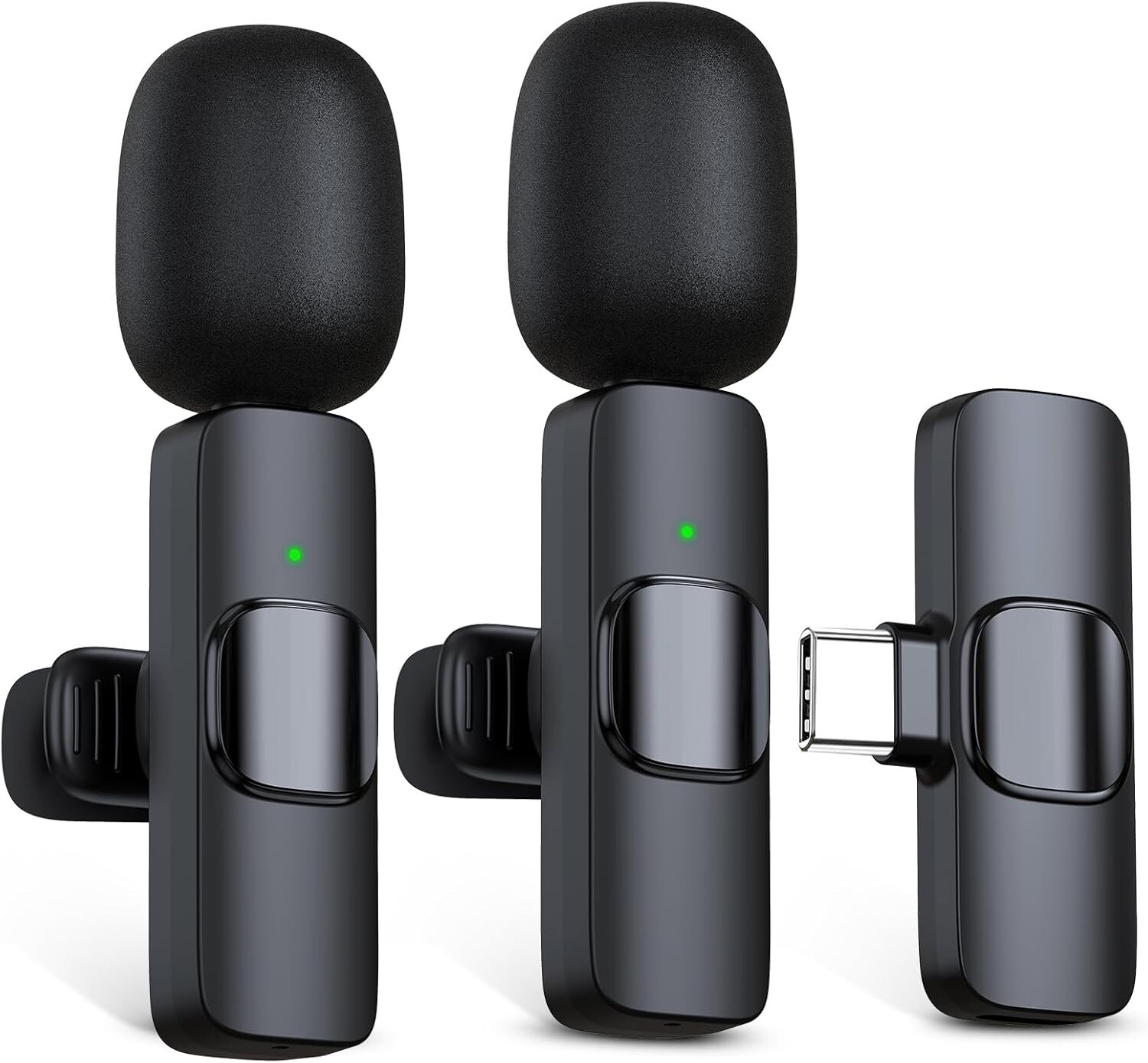 Microfono mini inalambrico de para celular android tipo C camara solapa 2 mic
