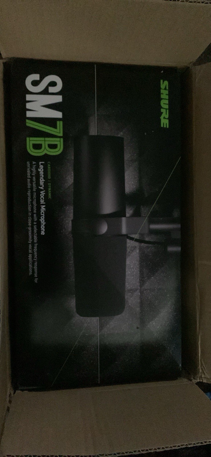 Shure SM7B Cardioid Dynamic Microphone XLR Black w/ Pop Filter & Shock Isolation