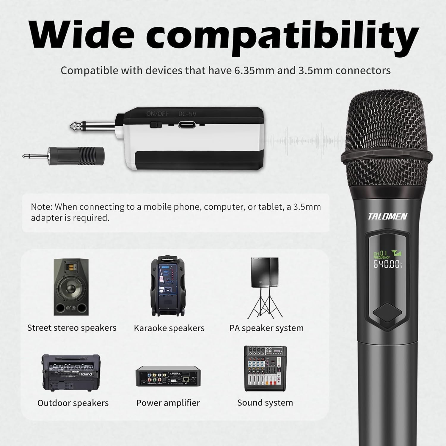 Cordless Dynamic Mic System for Karaoke & Events – Easy Plug and Play Setup