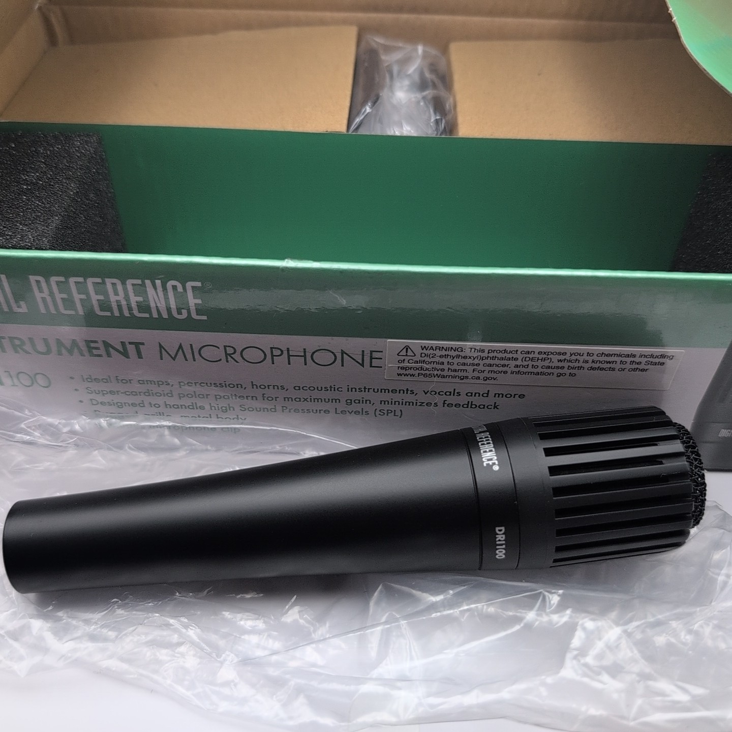 Digital Reference DRI100 Dynamic Instrument Microphone For Amp Horn Drum Openbox