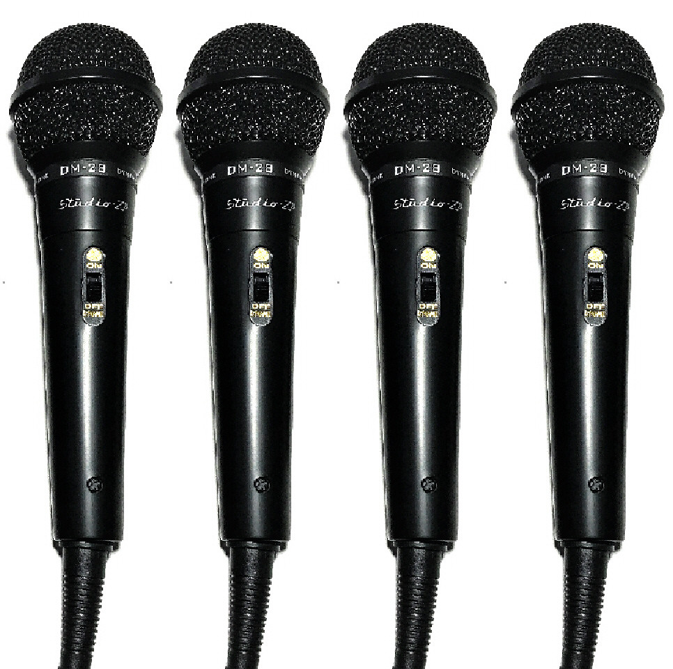 (4) DJ Karaoke PA Computer Podcast Mic MICROPHONE Extra Plug Adapter Table Stand