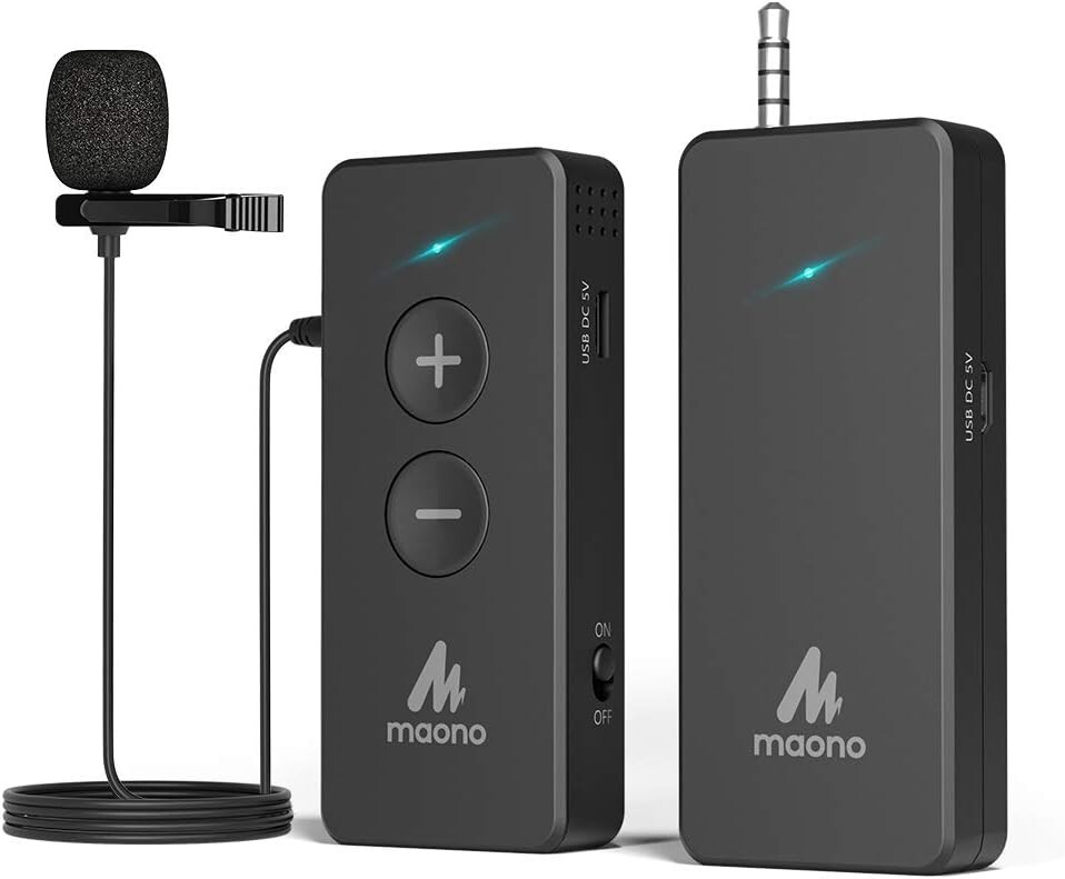 Maono Mini Wireless Microphone System AU-WM800 4 Hour Duration FREE SHIP
