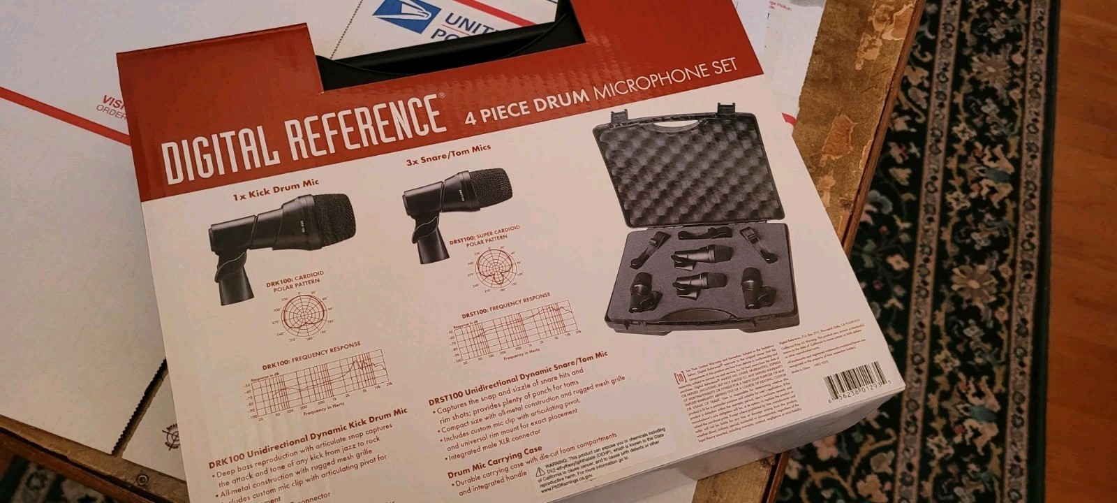 Digital Reference DRDK4 4-Piece Drum Mic Kit – NEW In Box – Plastic Opened