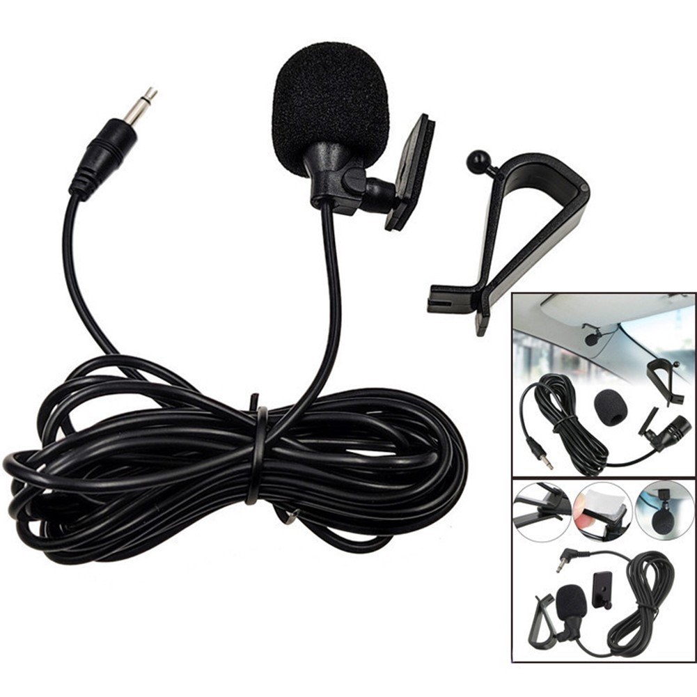 For Car External Microphone Mini Wired Mic with 10ft cord for For Car DVD Radio