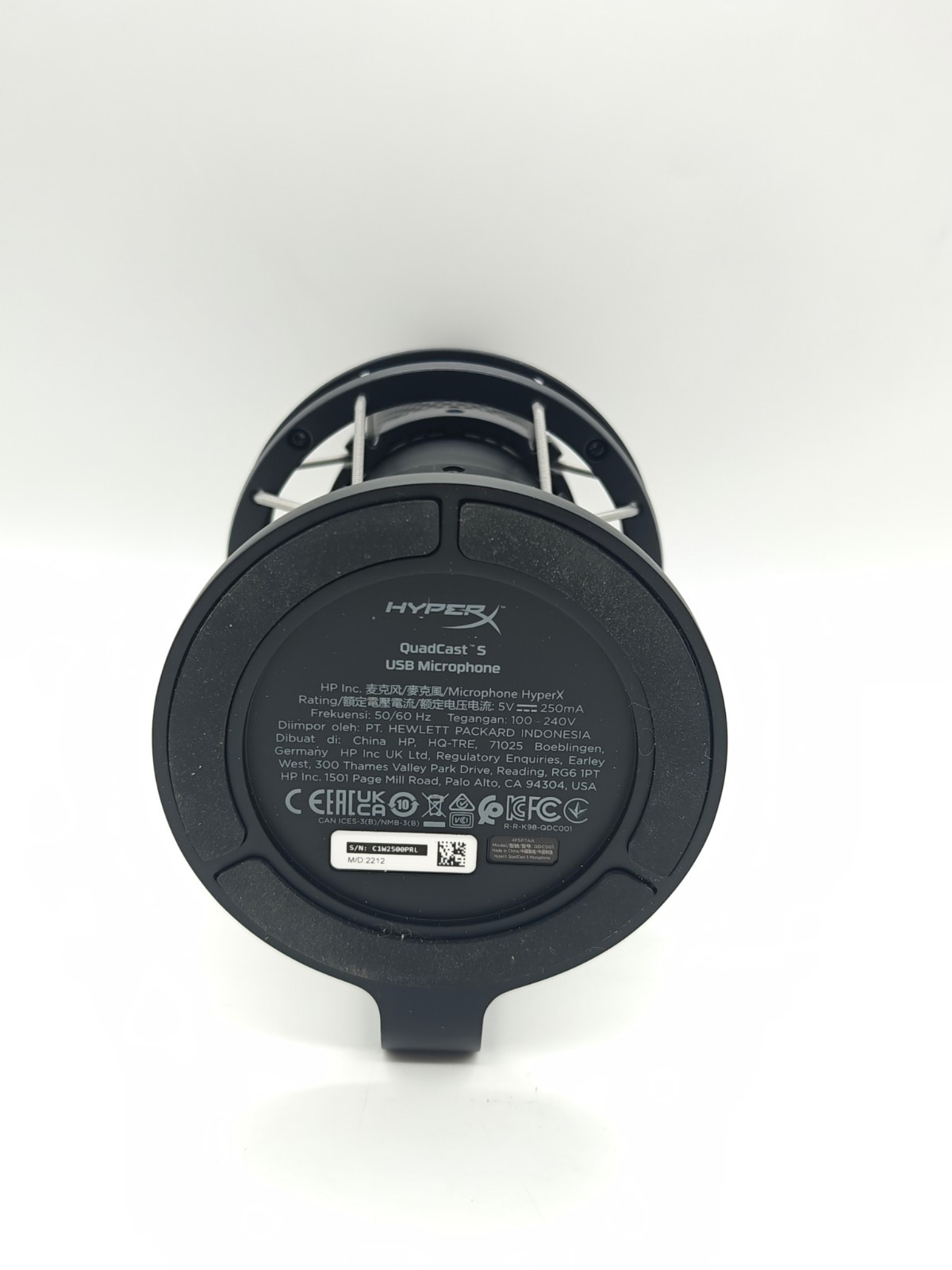 HyperX QuadCast S Standalone Microphone RGB Lighting For Streamers 4P5P7AA F/S