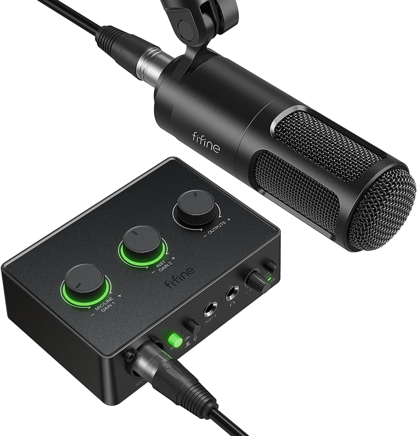 Podcast Equipment Bundle Set, Music Recording Kit with Studio Dynamic Microphone