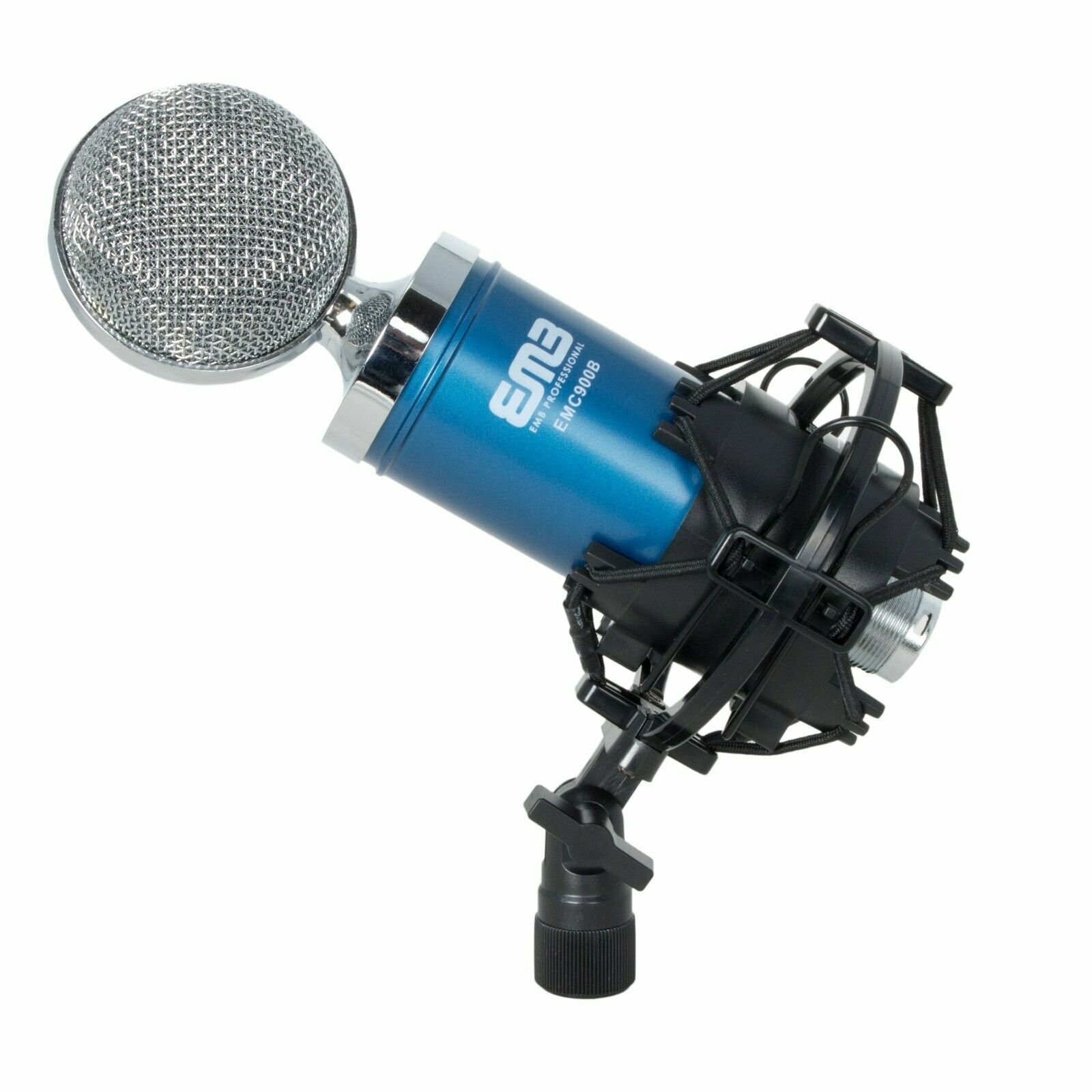 EMB Pro 900 Blue Studio Condenser Microphone + Shock Mount + Anti-wind Foam Cap
