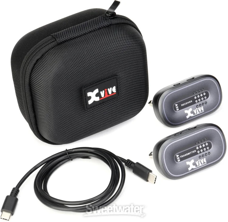Xvive AC58 Wireless Guitar System with Charging Case – Gray