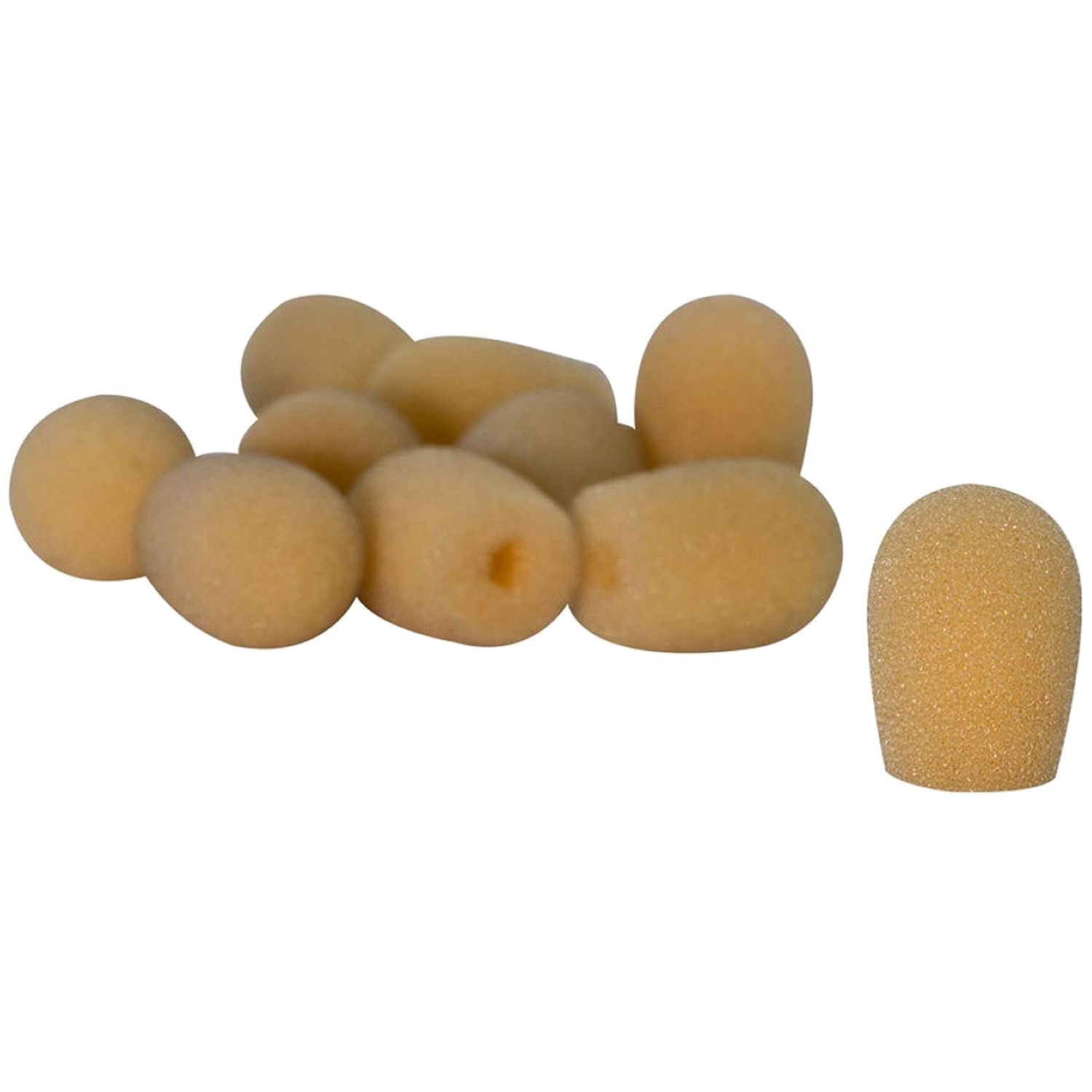Tan Windscreens for Headset Microphones – 10 Pack