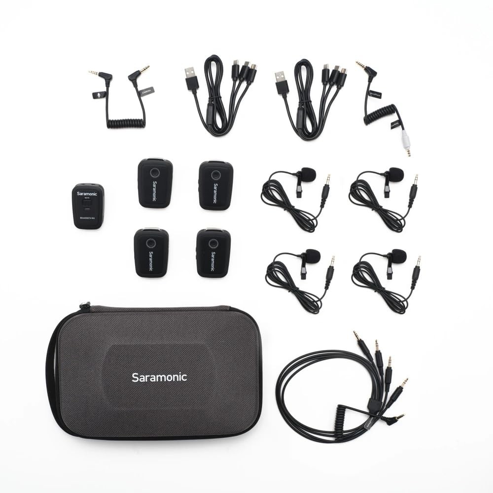 Saramonic Blink 500 T4 4-Channel Wireless Lavalier Microphone System, 4 Trans…