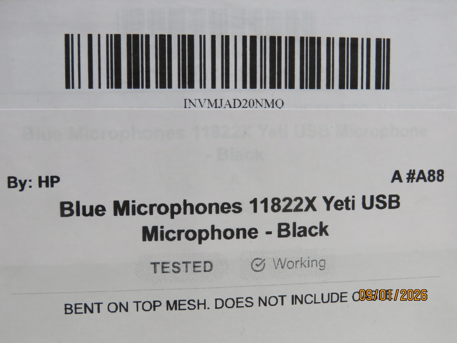 Blue Yeti Professional Multi-Pattern USB Condenser Microphone – Blackout [A88]