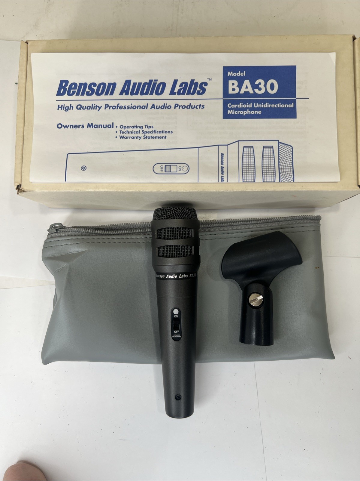 Benson Audio BA30 Dynamic Microphone in Box NOS