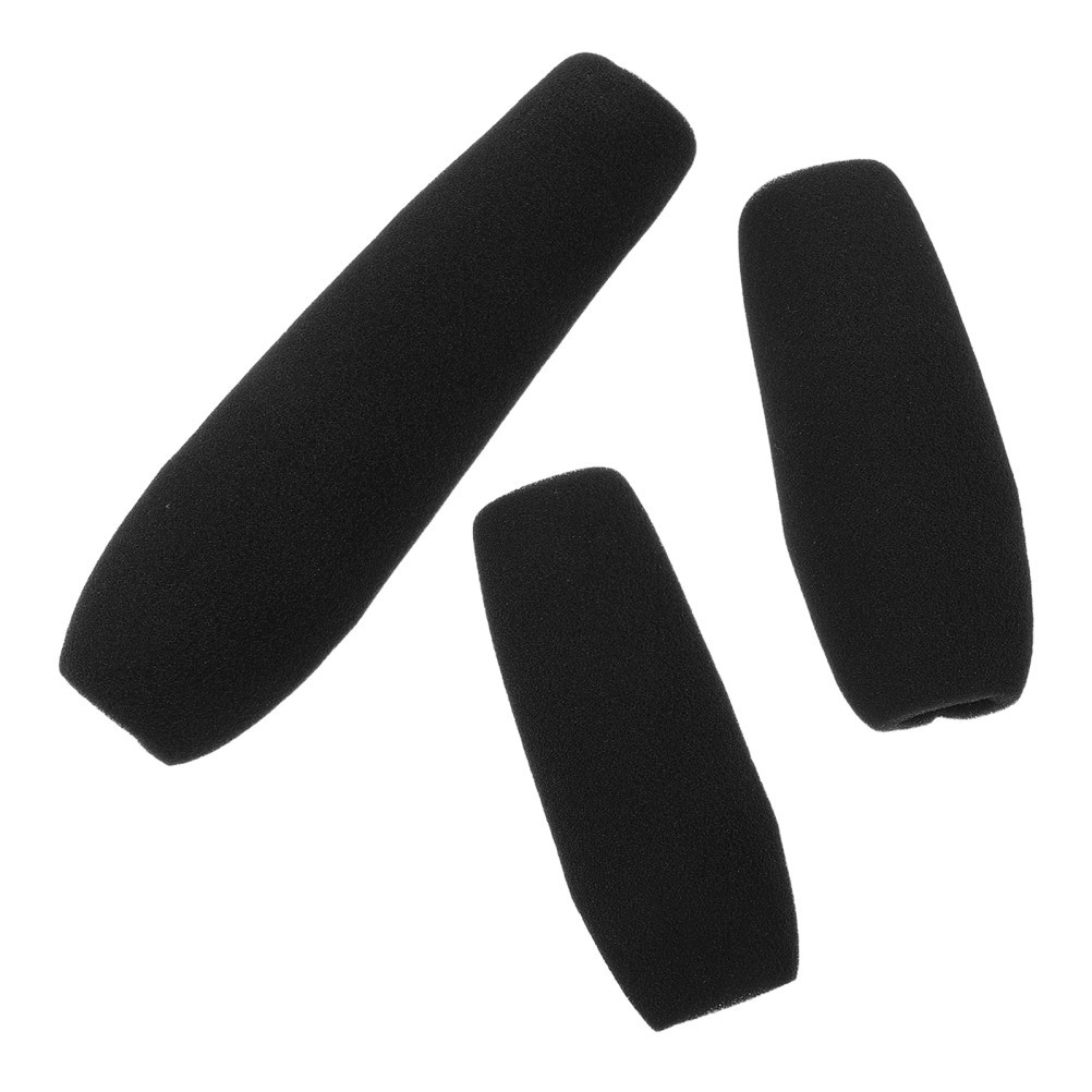 3 Pcs Interview Microphone Sponge Cover Wireless Protector Sleeve