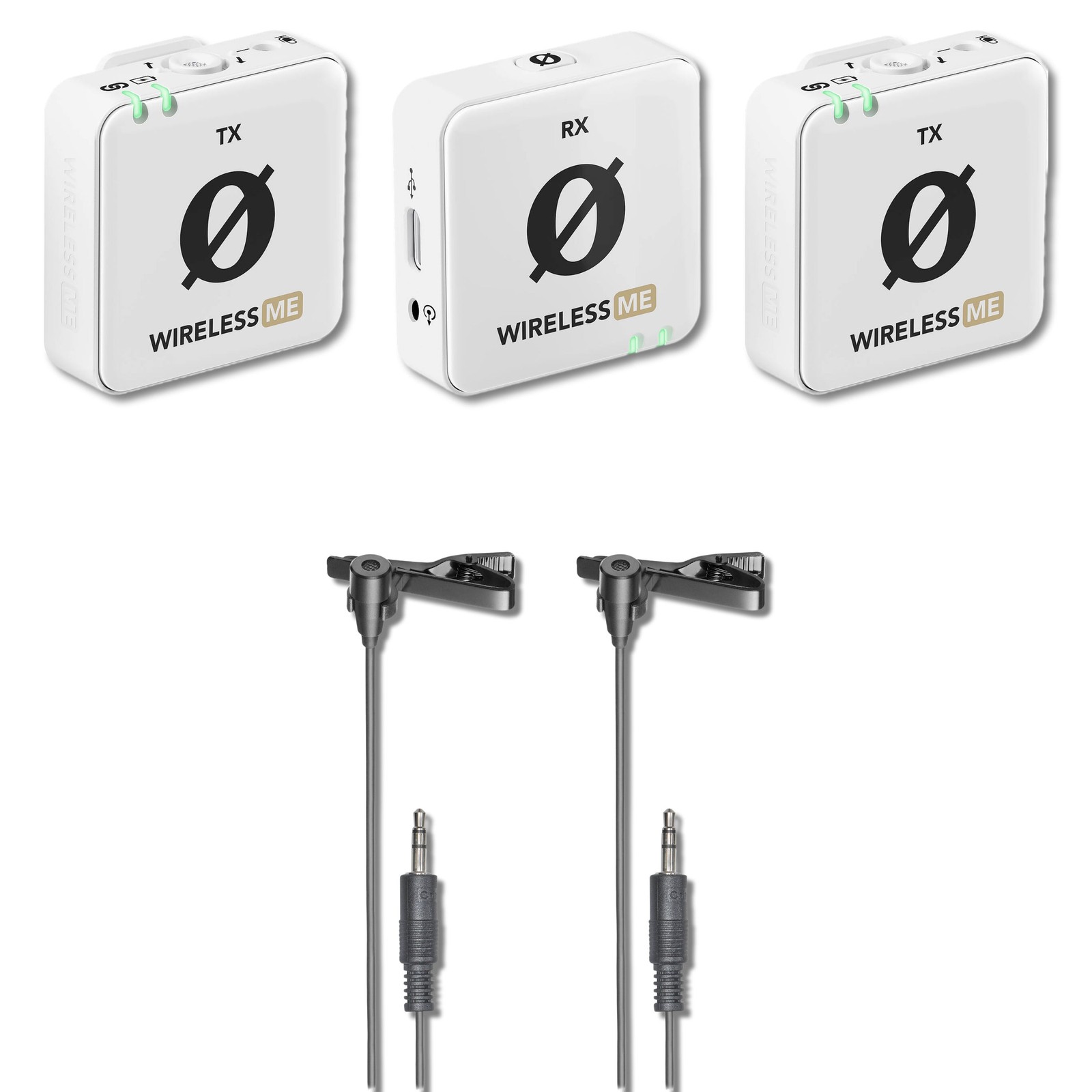 Rode Wireless ME Dual Clip-on Microphone System (White) with 2x ATR3350XiS