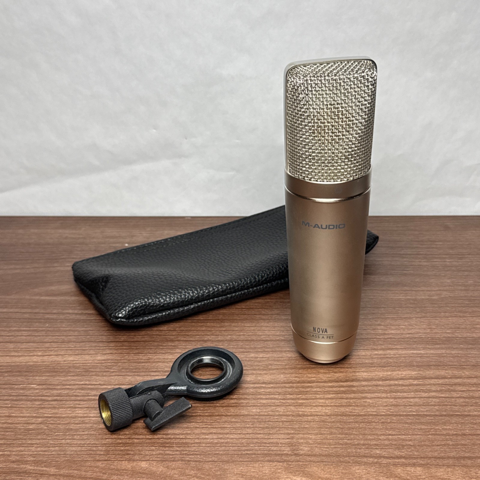 M-Audio Nova Condenser Microphone XLR 3 Pin Silver with Carrying Pouch