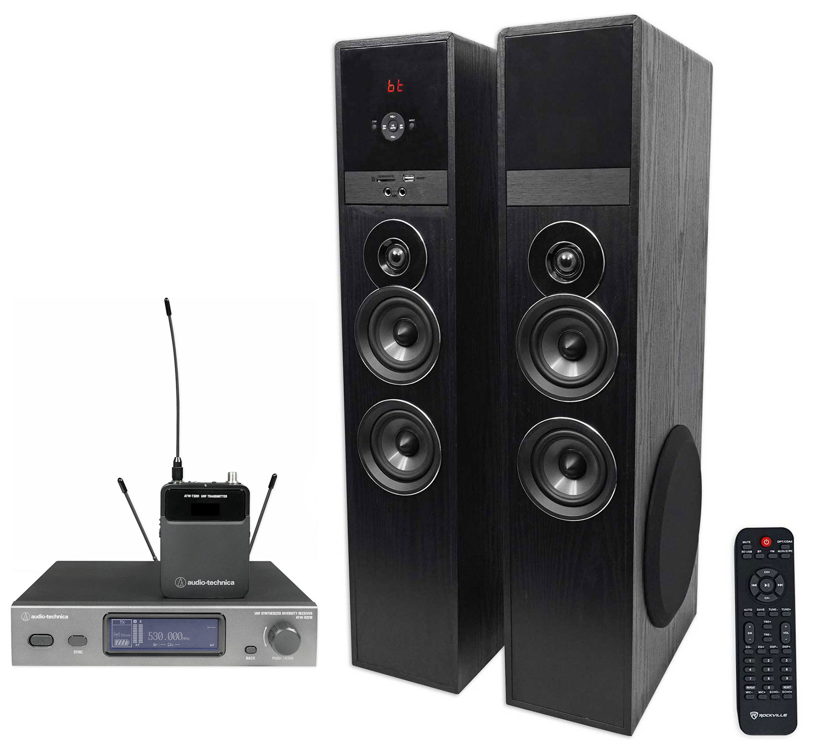 Audio Technica ATW-3211EE1 Wireless Receiver+Body-Pack+Home Theater System