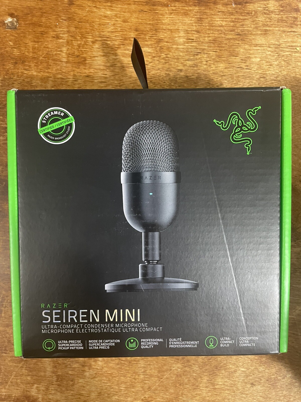 NEW RAZER Seiren Mini Ultra-Compact Condenser Microphone Factory Sealed