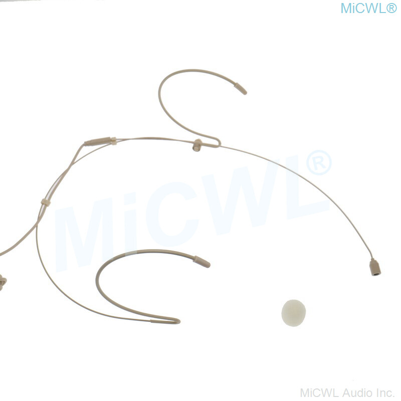Beige Headset Microphone for Sennheiser sk100 ew100 G2 G3 G4 3.5mm Lock Screw