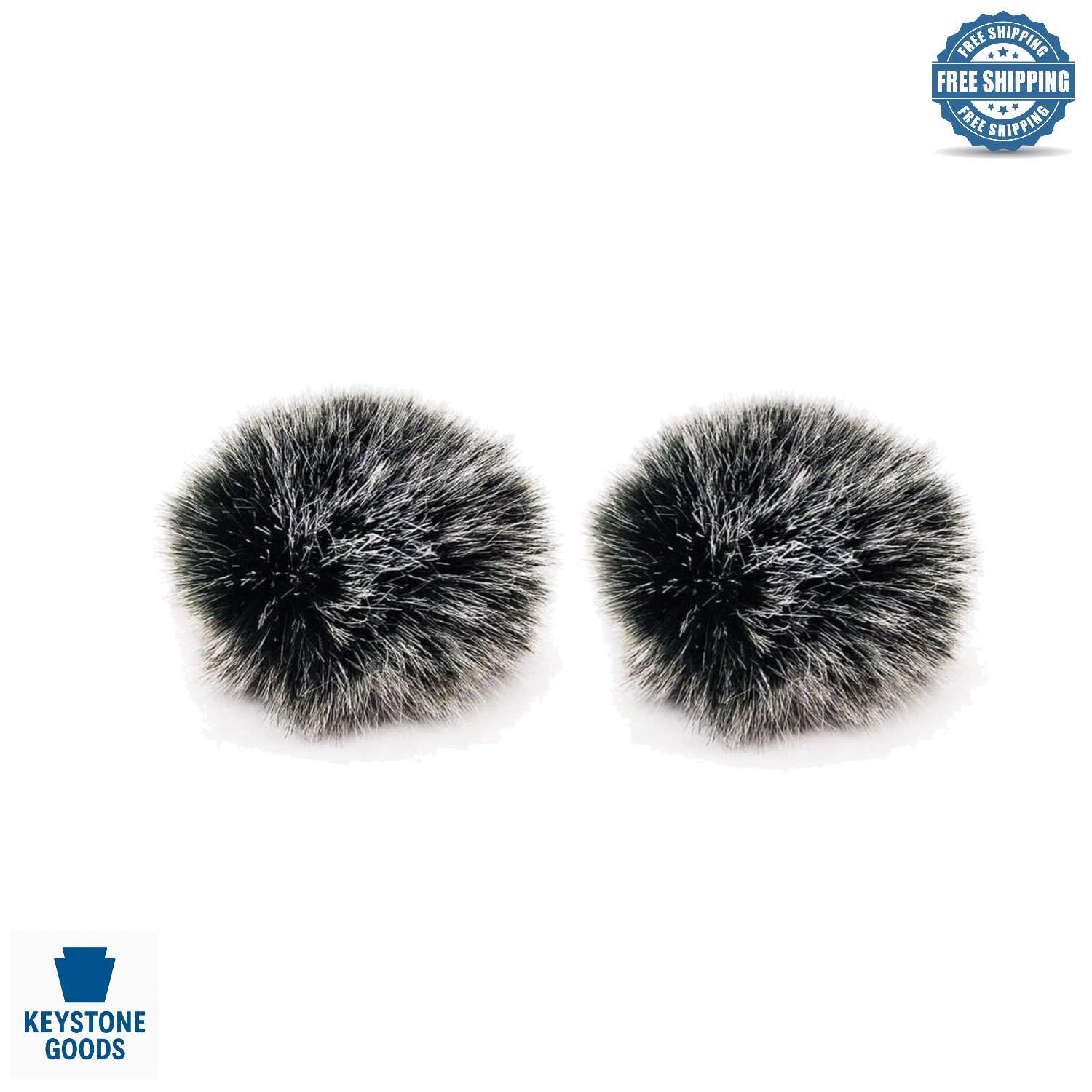 2-Pack Lavalier Wind Muffs for Microphone 0.4 Inch Windshield Windscreens