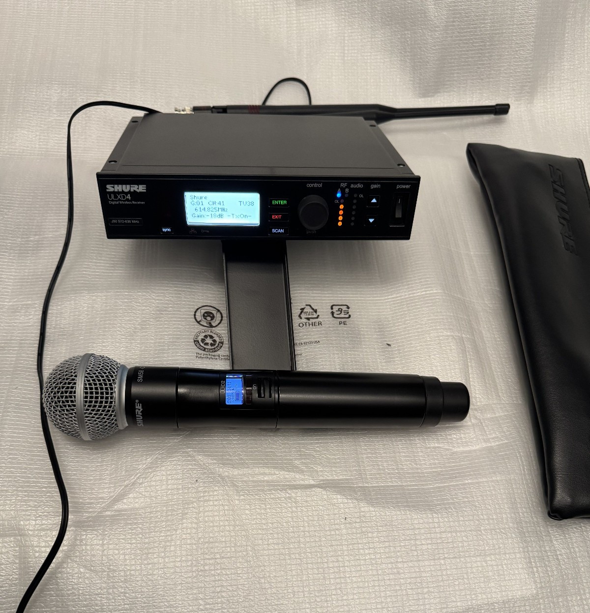 🎤 Shure ULXD4 + ULXD2 SM58 Digital Wireless Set, J50 572-636 MHz Mic & Receiver