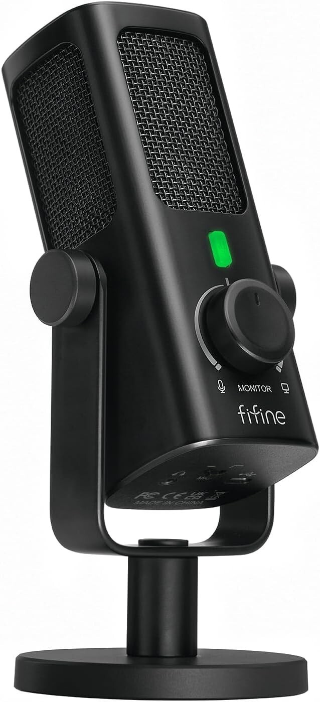 USB Podcast Microphone – Studio Sound, Low-Cut Filter, Mute & Monitor – NIB
