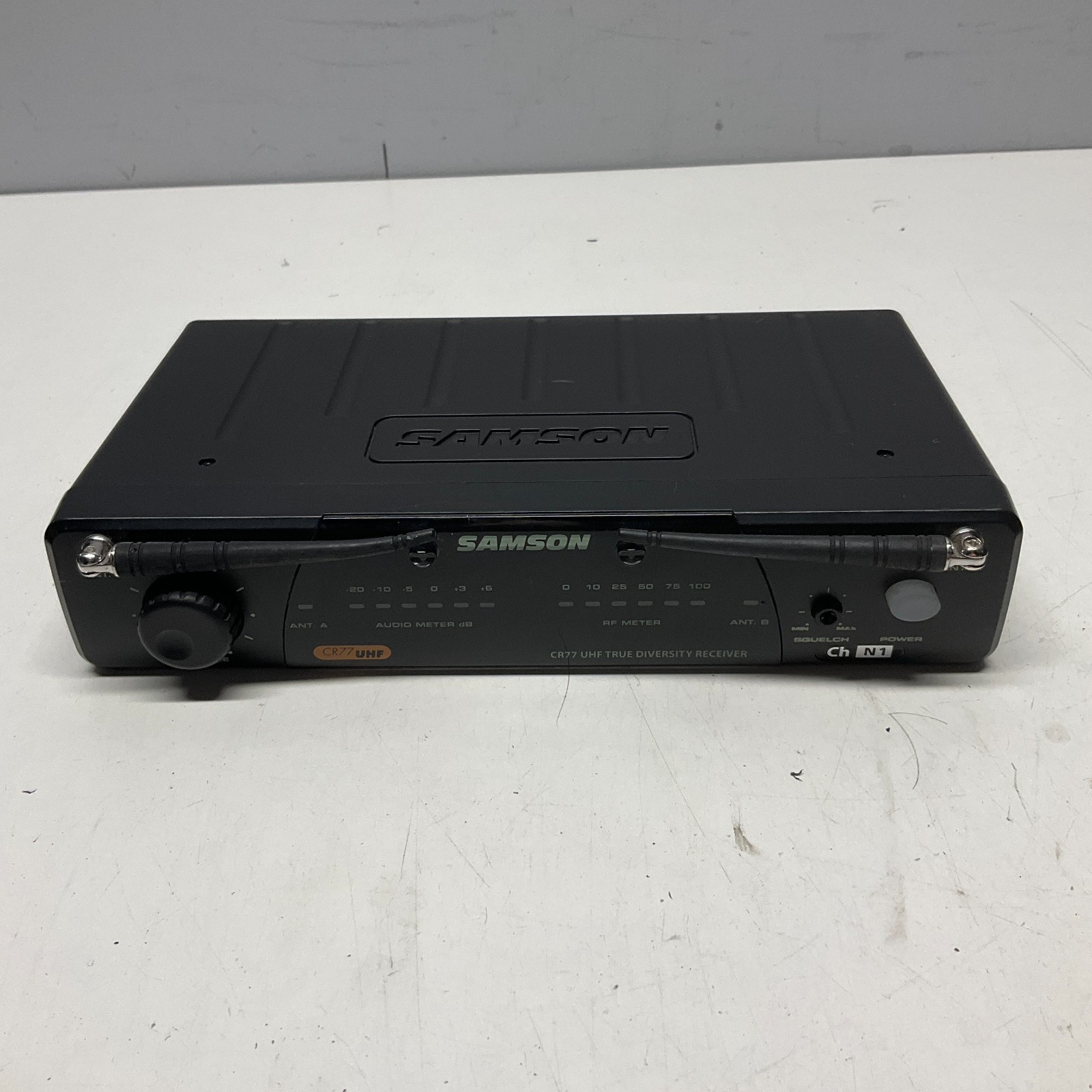 Samson CR77 Ch N3 UHF True Diversity Receiver for Wireless Mic – Tested No Cord