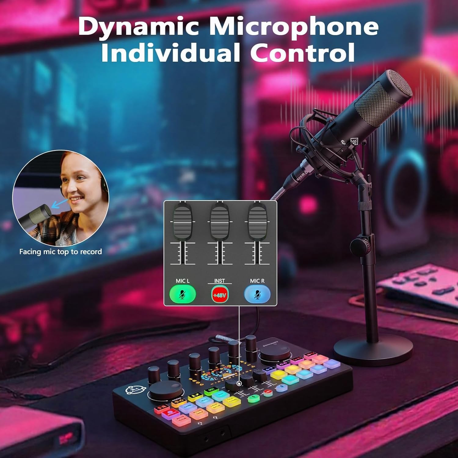 Dynamic Mic Bundle for Vocal Recording, Streaming